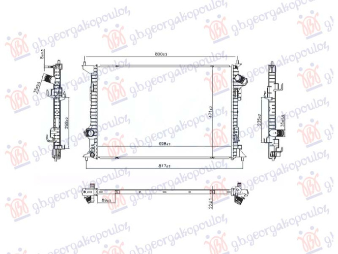 Radiator 1.5 dizel (698x470) (NRF)