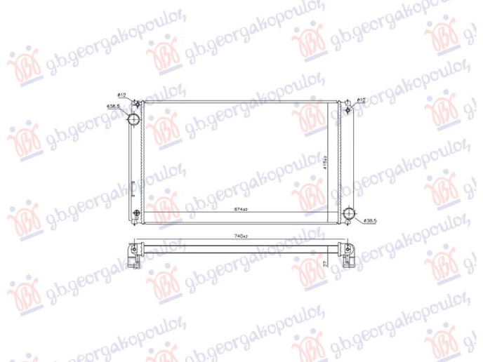 Radiator 2.5 benzinë/hubrid automatik (675x411) (NRF)