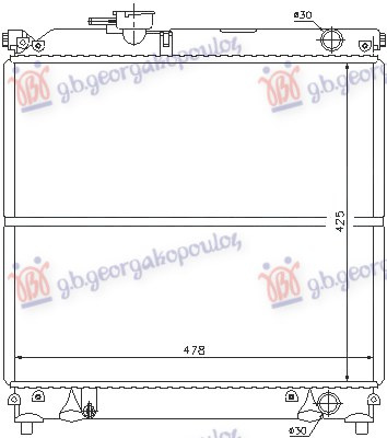 Radiator 1.6 benzinë automatik (425x490) (NRF)