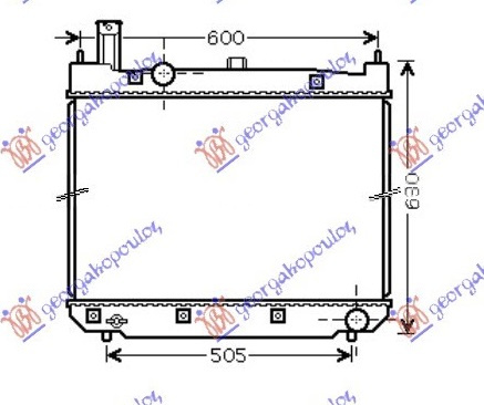 Radiator 2.5 D4d (525x625x23) 2001-2006 (NRF)