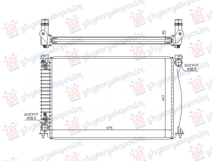Radiator 4.2 benzinë auto (675x448) (NRF)