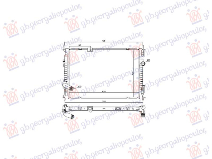 Radiator 1.6 dizel DCi (628x428x32) (NRF)