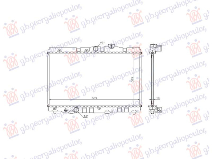 Radiator 1.3-1.6 benzinë (570x325) (NRF)