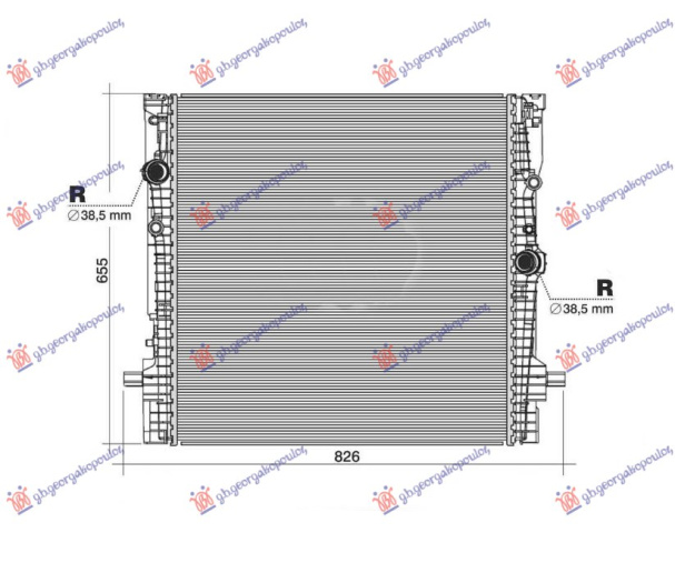 Radiator 3.0 hibrid-benzinë (625x619x32) (NRF)