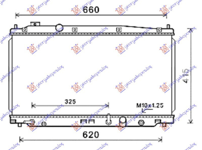 Radiator 1.3 i hibrid automatik (35x68x16) (NRF)
