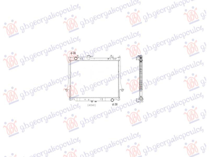 Radiator 2.5 dizel manaul/automatik (765x595) (NRF)