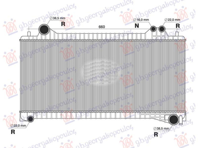 Radiator 2.0 benzinë (720x318) (NRF)