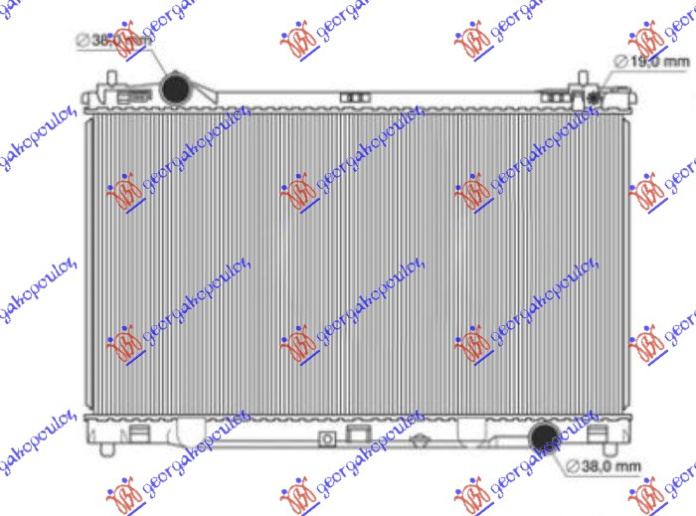 Radiator 2.0 VVTI benzinë automatik (722x400) (NRF)