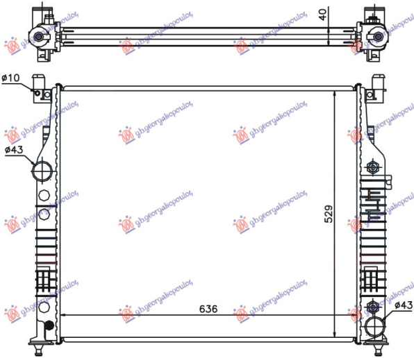 Radiator 4.0 dizel maanual/automatik (636x529 (NRF)