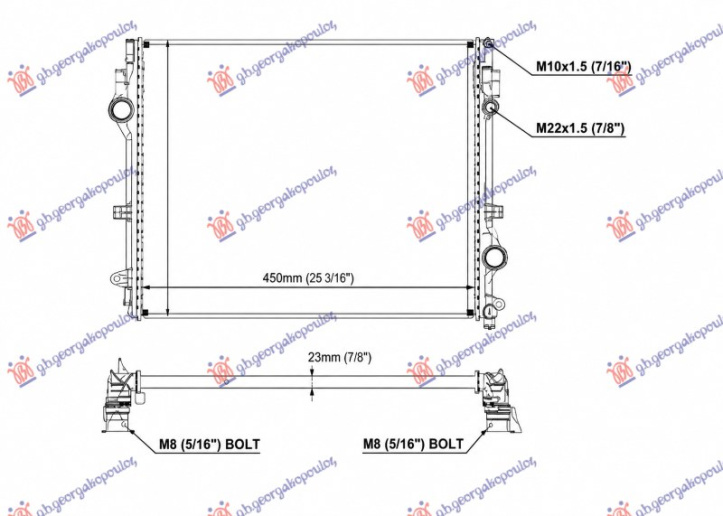 Radiator 2.0 benzinë/hibrid - 3.0 dizel/hibrid (640x500) (NRF)