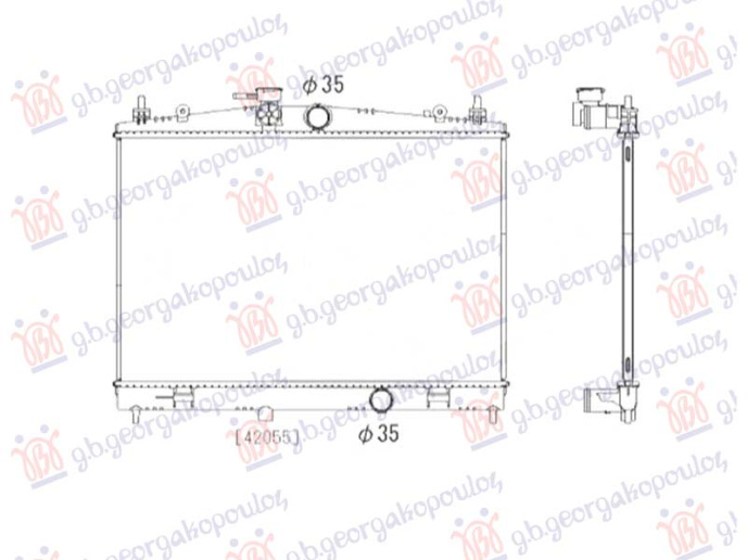 Radiator 1.6 benzinë - gaz manual/auto (652x388) (NRF)