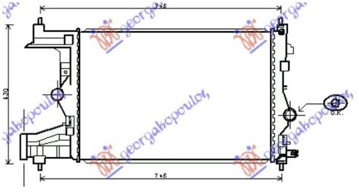 Radiator 1.3-1.7 dizel (580x395) (NRF)