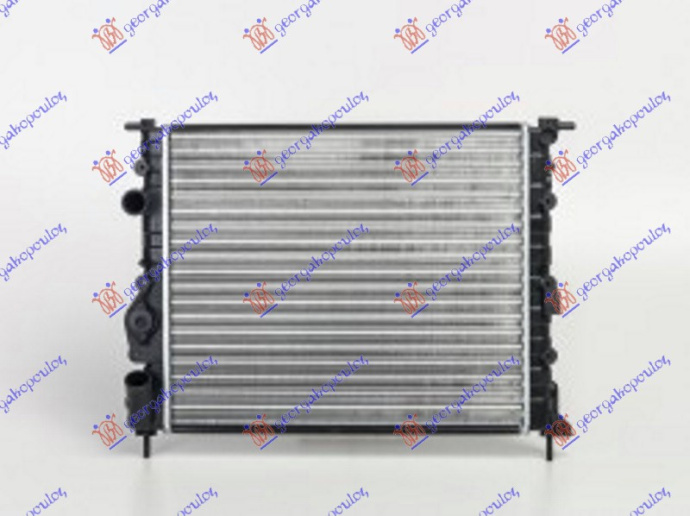 Radiator benzinë/dizel (430x378) me valvul  : me ventilator me vida (HELLA)