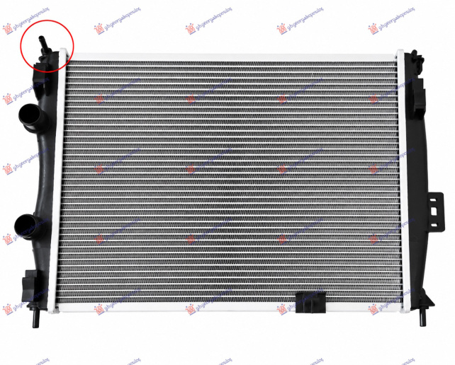 Radiator 1.6-2.0 benzinë (tubi në anën e majt) (590x450) (VALEO)