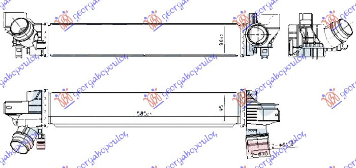 Radiator INTERCOOLER 1.5 (225xe hibrid) benzinë (585x95x98)
