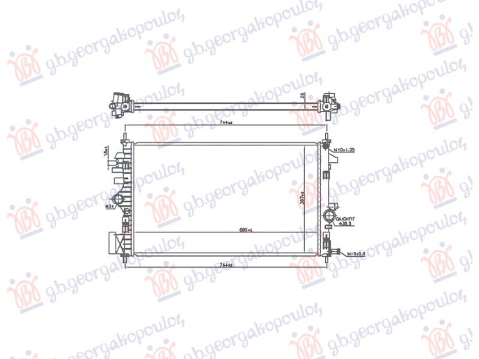 Radiator 2.0 dizel manual (680x396x26)
