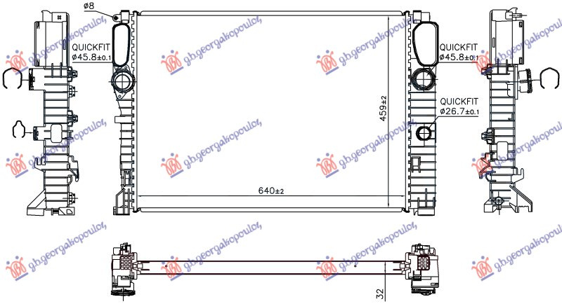 Radiator 3.0 dizel-5.5 benzinë manaul-automatik (640x459) (VALEO)