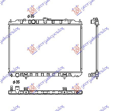 Radiator 2.0-2.5 benzinë -2007 (450x690) (NRF)