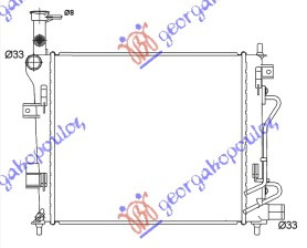 Radiator benzinë (42x37) automatik (NRF)