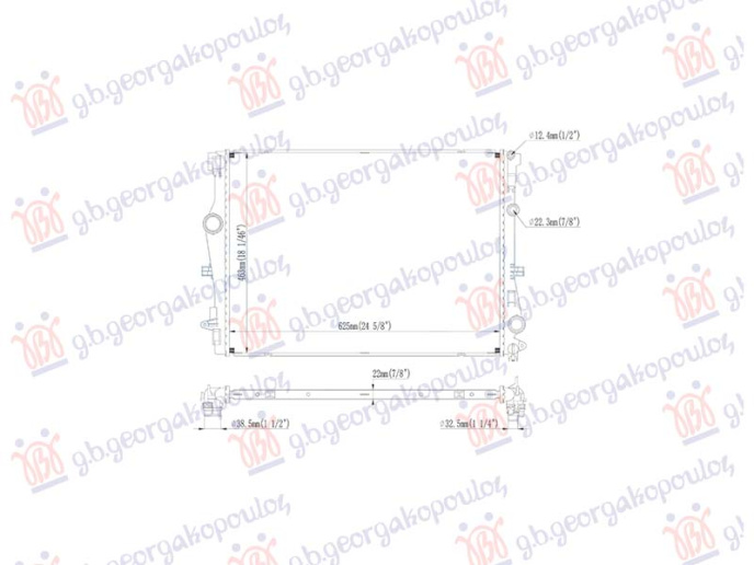 Radiator 1.5-2.0 benzin- 2.0 dizel (625x477) (NRF)