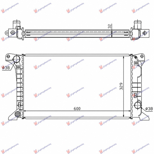 Radiator.6-2.0 benzinë 2.5dizel (600x330) (NRF)