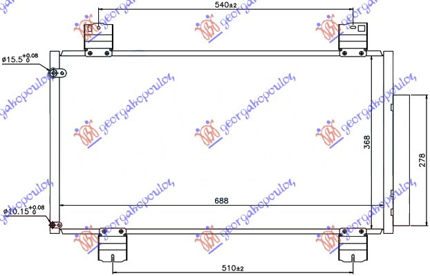 Radiator i kondicionerit 2.2 CDTi (68,5x37x1,6)