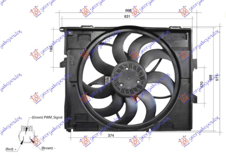 Ventilator komplet 2.0-3.0 benzinë