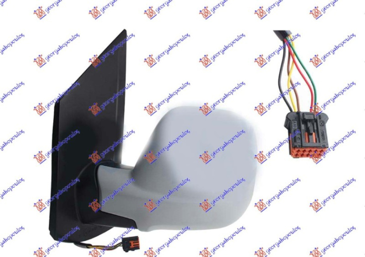 Pasqyr dere me ngrohje dhe palosje elektrike gati për ngjyrosje (kënd të vdekur) (9 PIN) (xham i lakuar)