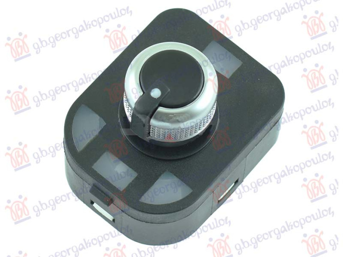 Ndërprerëse pasqyre (e zezë / krom) (4pin)