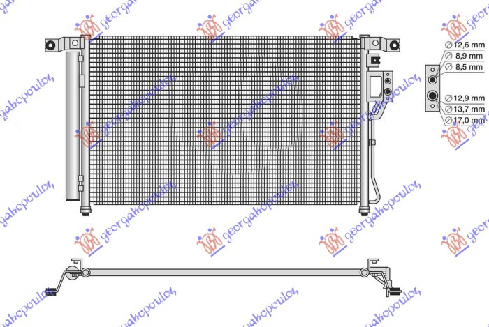 Radiator i kondicionerit 2.7i benzinë - 2.2 CRDi dizel AUTO (716x424x16)