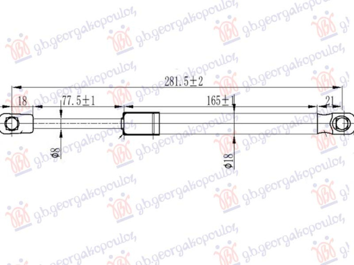 Piston me gaz për kofonon M3 (282L-430N)