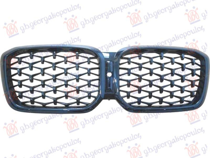 Grilë e ngjyrosur me të zezë (HONEYCOMB) (me vrima për kamer) (M-SPORT)