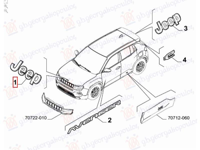 Logo kofano (JEEP) (origjinal)