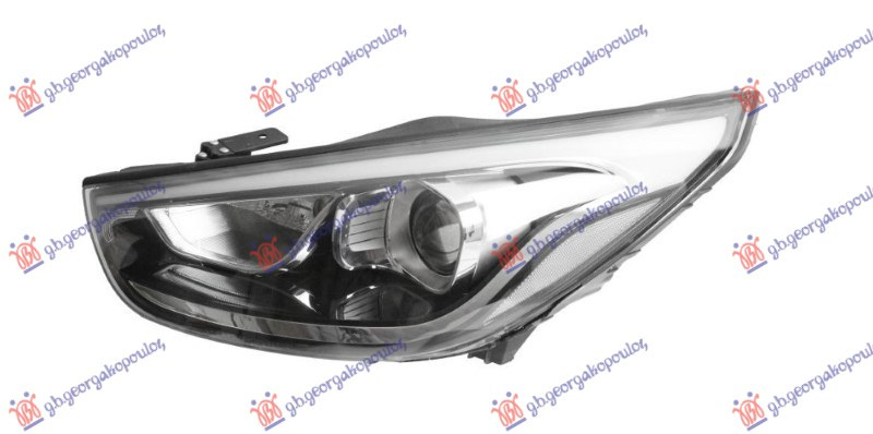 Feneri i përparmë elektrik me LED DRL (me shirit kromi) (E) (DEPO)