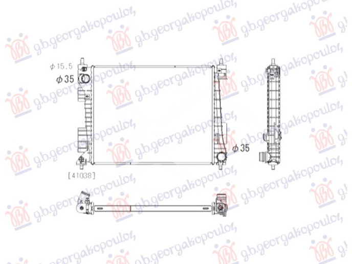 Radiator 1.0 benzinë/hibrid (480x382) (KOYO)