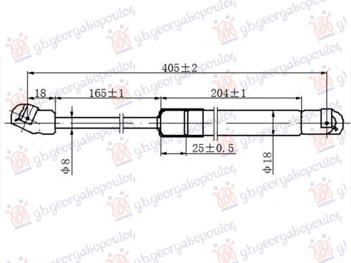 Piston me gaz për kofonon (405L-190N)