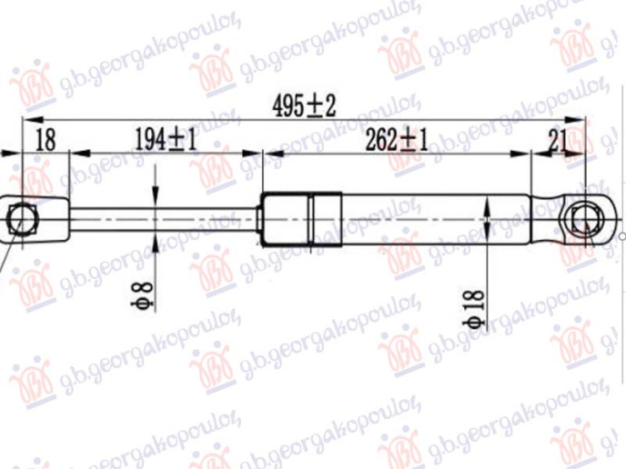 Piston me gaz për kofonon (495L-150N)
