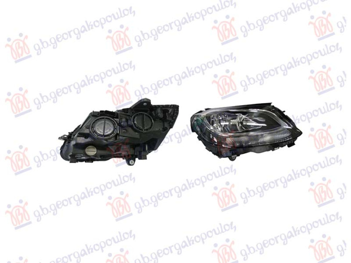 Feneri i përparmë me LED DRL (H7/H7/PWY24me LED) (E) (DEPO)