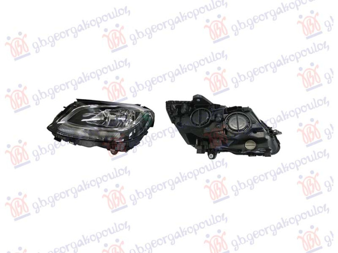 Feneri i përparmë me LED DRL (H7/H7/PWY24me LED) (E) (DEPO)