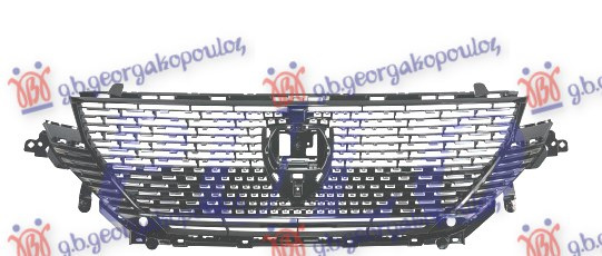 Grilë e zezë me përfundim me shkëlqimme shirit kromi (me 2 PDC)