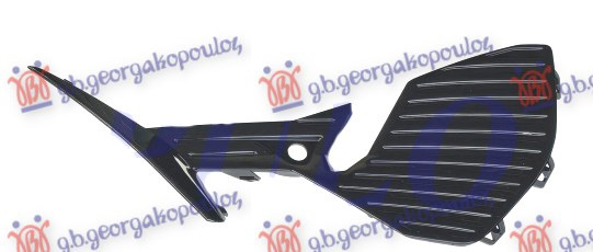 Grilë për parakolpin e përparëm e zezë me përfundim shkëlqyese  (me 1 PDC)