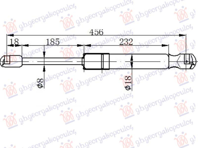 Piston me gaz për kofonon (457L-420N)