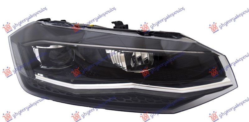Feneri i përparmë LED (me shirit krom) (VALEO TYPE) (E) (TYC)