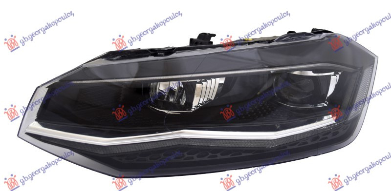 Feneri i përparmë LED (me shirit krom) (VALEO TYPE) (E) (TYC)