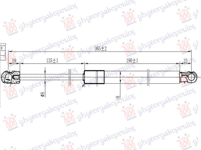 Piston me gaz për kofonon (365L-200N)