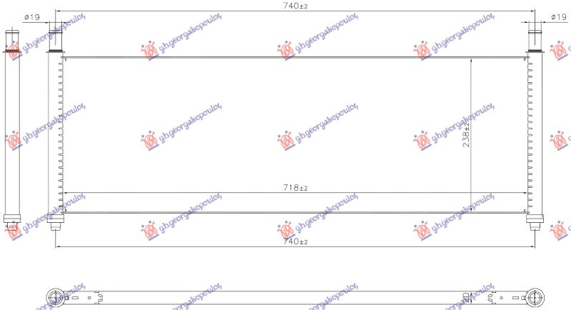 Radiator (718x241x20) (VALEO)