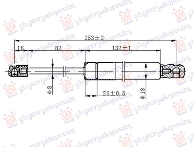 Piston me gaz për kofonon (253L-410N)