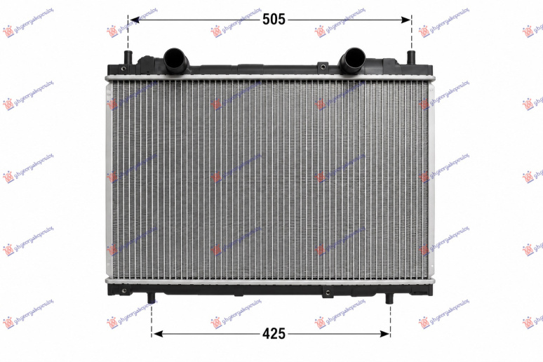 Radiator 1.8-2.0 pa valvul+ A/C (375x563) (NRF)