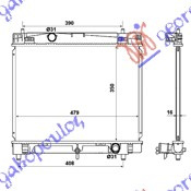Radiator 1.0-1.3 benzinë manual (350x480) JAPAN (NRF)