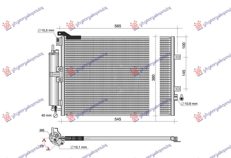 Radiator i kondicionerit benzinë (51x38)